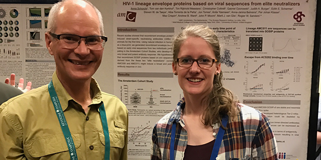 Photo of Stephen and Anna Schorcht at the Keystone HIV Vaccines meeting in Colorado