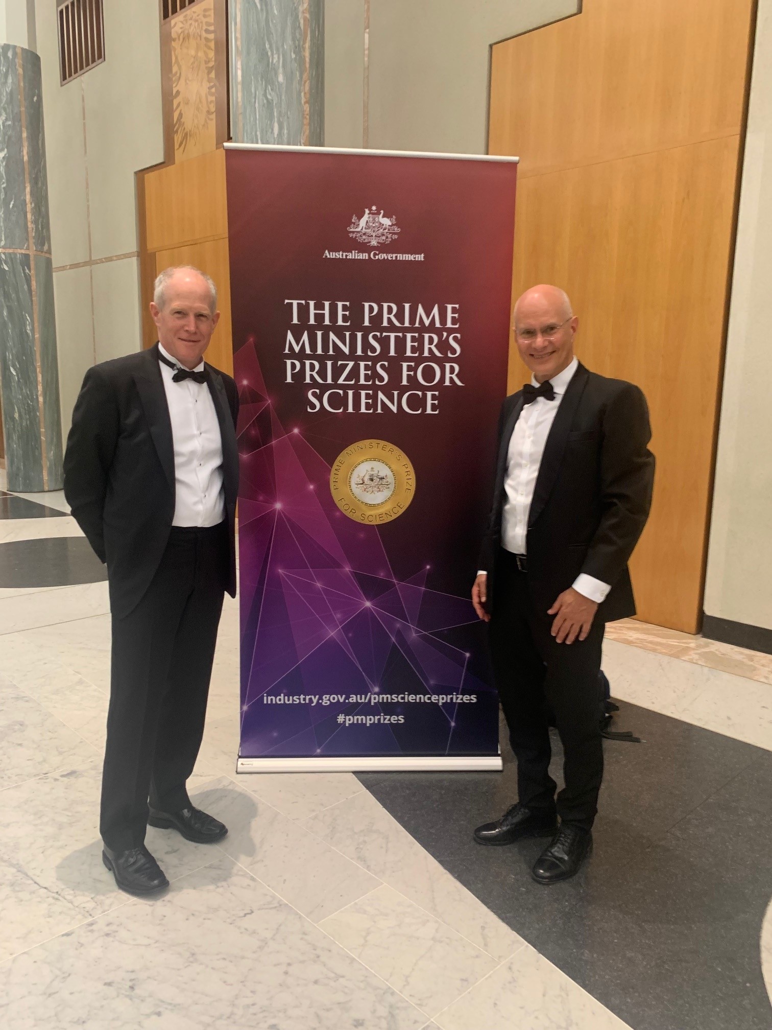 Finalists in the Prime Ministers Prize for Science - pictured here with Miles