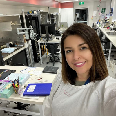 Gabriela Segal Wasserman in the Lab