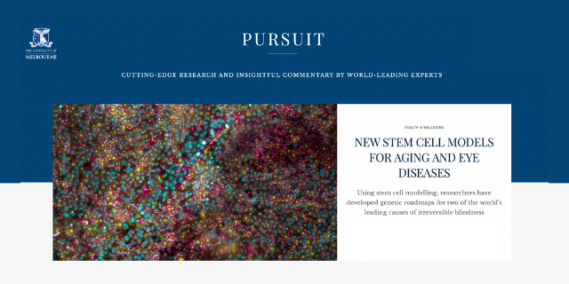 New stem cell models for aging and eye disease