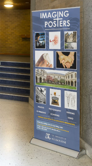 photo of pull up banner